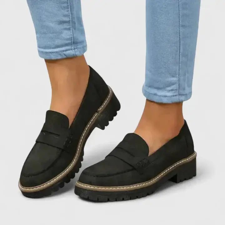 Women's Ergonomic Leather Loafers | Comfortable Classic Slip - On Shoes - Velshara store