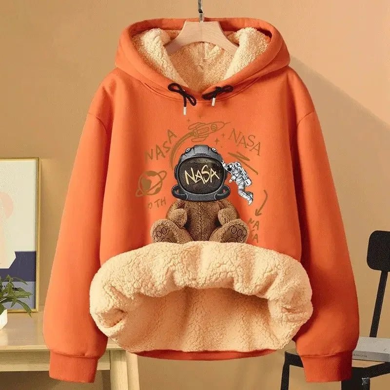 Women’s Fleece Lined Hoodie – Loose Fit Long Sleeve Pullover - Velshara store