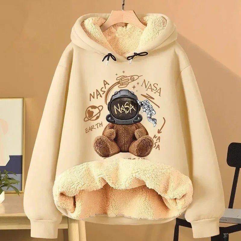 Women’s Fleece Lined Hoodie – Loose Fit Long Sleeve Pullover - Velshara store