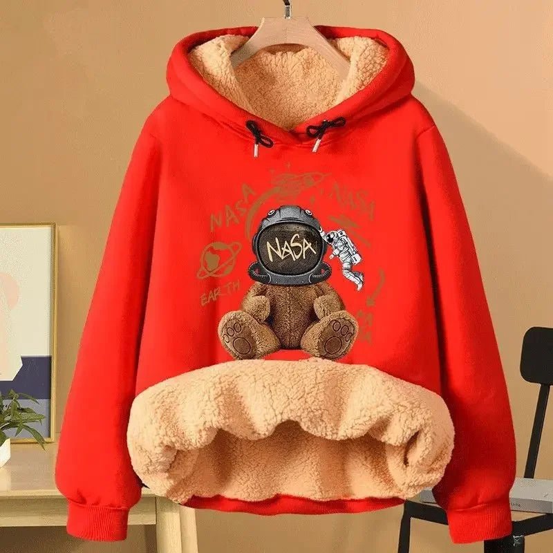 Women’s Fleece Lined Hoodie – Loose Fit Long Sleeve Pullover - Velshara store
