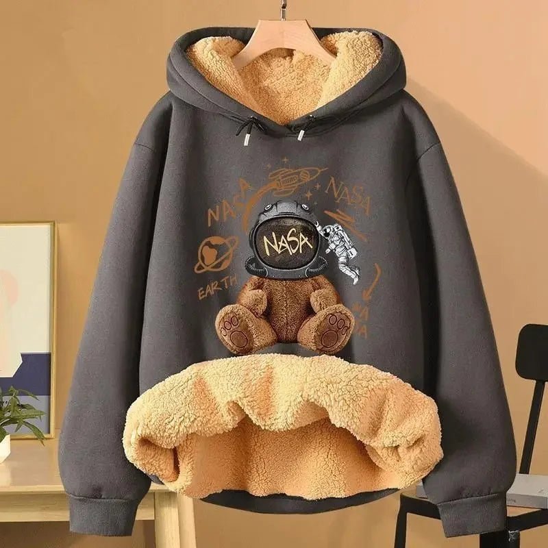 Women’s Fleece Lined Hoodie – Loose Fit Long Sleeve Pullover - Velshara store