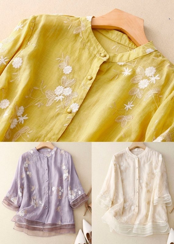 Women's Floral Cotton Blouse | Lightweight Relaxed Fit Summer Top - Velshara store