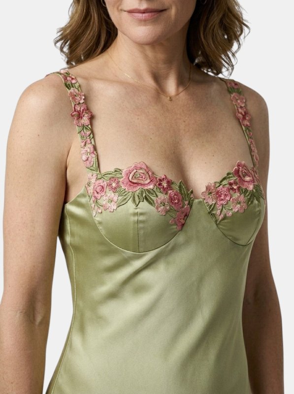 Women's Floral Embroidered Maxi Dress | Elegant Flowing Summer Gown - Velshara store