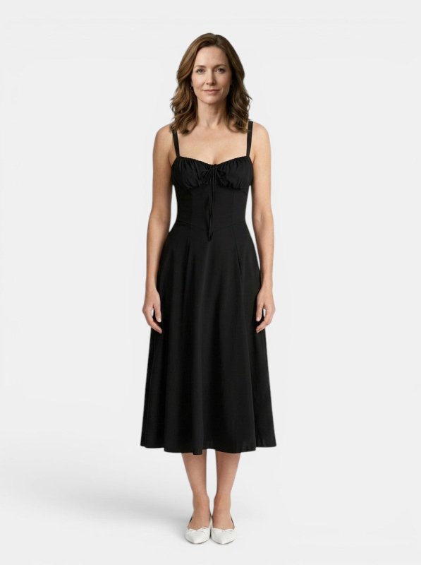 Women's Floral Midi Dress | Elegant Corset Summer Dress with Flowing Skirt - Velshara store