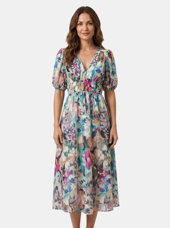 Women's Floral Midi Dress | Lightweight Romantic Summer Style - Velshara store