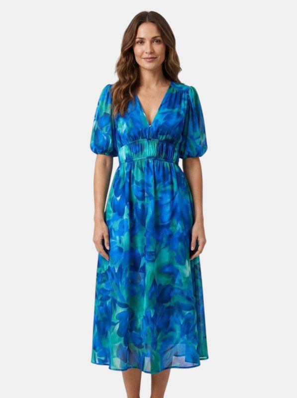 Women's Floral Midi Dress | Lightweight Romantic Summer Style - Velshara store