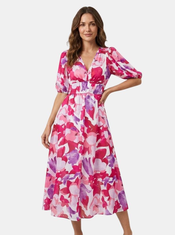 Women's Floral Midi Dress | Lightweight Romantic Summer Style - Velshara store