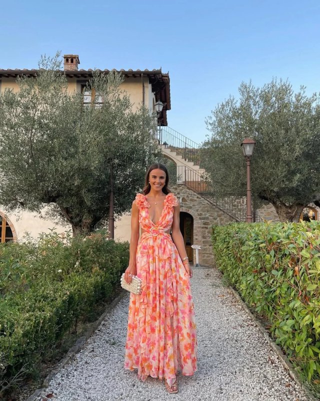 Women's Floral Polyester Maxi Dress | Lightweight Sleeveless Summer Gown - Velshara store