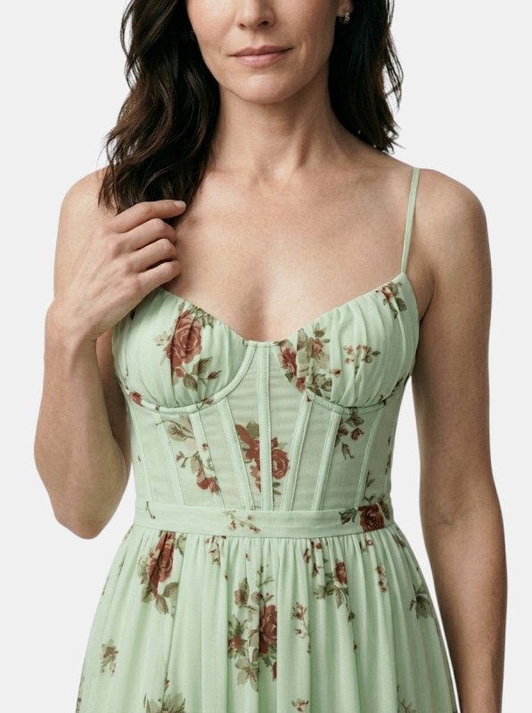 Women's Floral Print Maxi Dress | Elegant Flowing Summer Gown with Side Slit - Velshara store