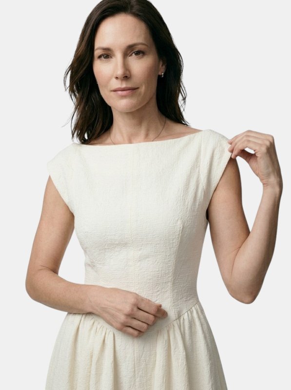 Women's Flowing Midi Dress | Elegant Cap Sleeve Fit and Flare Summer Dress - Velshara store