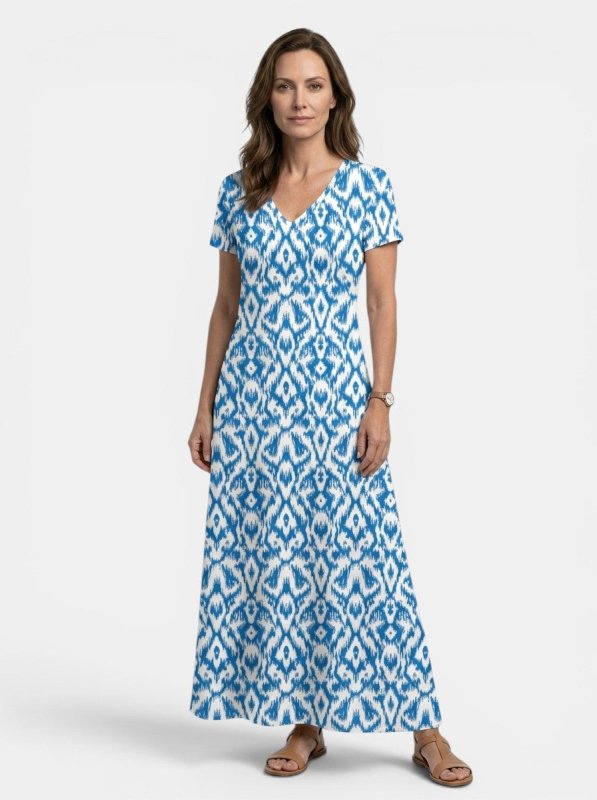 Women's Flowing Viscose Maxi Dress | Elegant Relaxed Summer Style - Velshara store