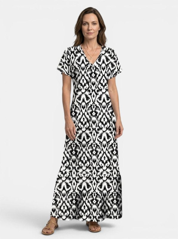 Women's Flowing Viscose Maxi Dress | Elegant Relaxed Summer Style - Velshara store