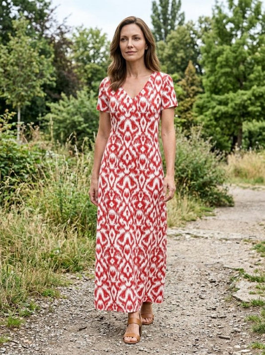 Women's Flowing Viscose Maxi Dress | Elegant Relaxed Summer Style - Velshara store