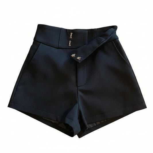 Women’s High Waist A - Line Shorts – Black Casual Fit - Velshara store