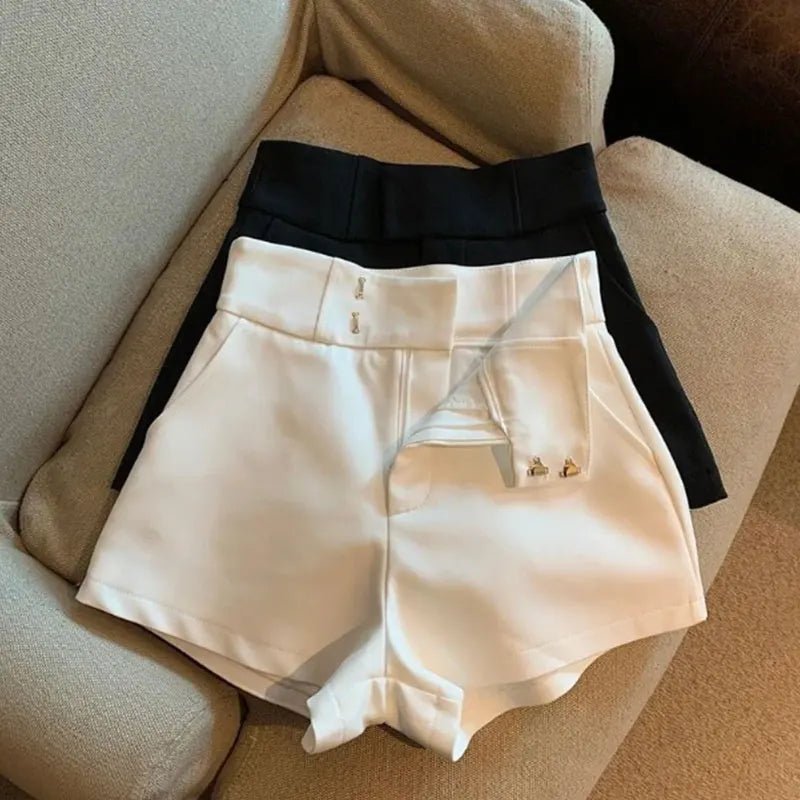 Women’s High Waist A - Line Shorts – Black Casual Fit - Velshara store