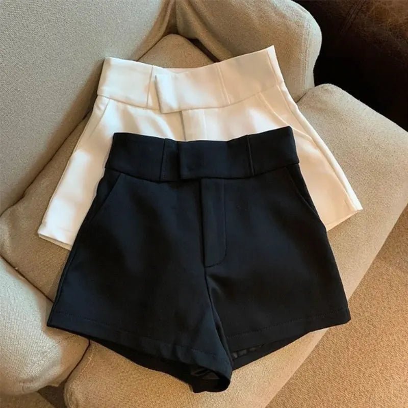 Women’s High Waist A - Line Shorts – Black Casual Fit - Velshara store