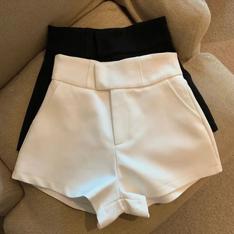 Women’s High Waist A - Line Shorts – Black Casual Fit - Velshara store