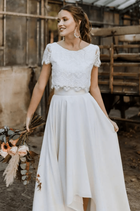 Women's Lace Maxi Dress Set | Elegant Flared Formal Outfit - Velshara store