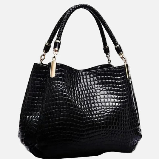 Women’s Large Capacity Tote Bag – Crocodile Print Shoulder Bag - Velshara store