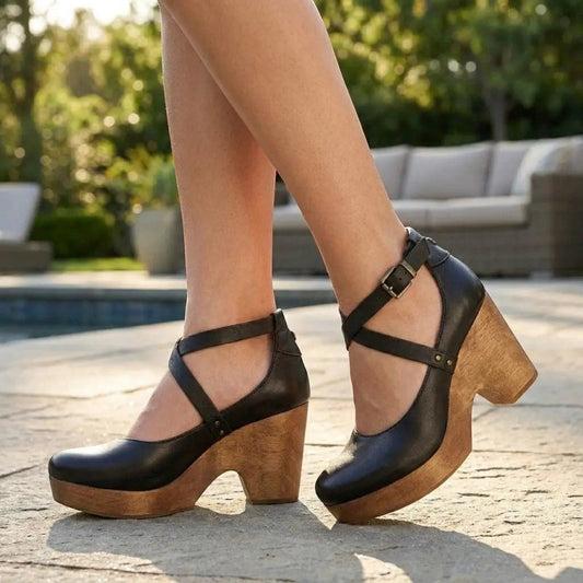 Women's Leather Flat Sandals | Elegant Orthopedic Supportive Comfort Shoes - Velshara store