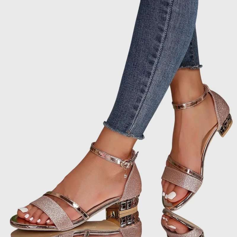 Women's Leather Heeled Sandals | Comfortable Orthopedic Summer Footwear - Velshara store
