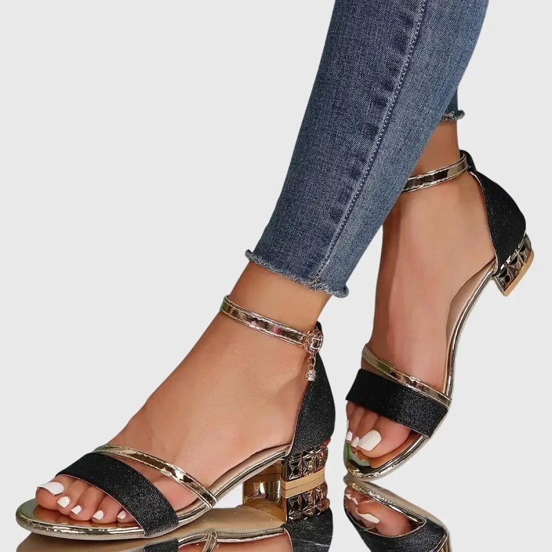Women's Leather Heeled Sandals | Comfortable Orthopedic Summer Footwear - Velshara store