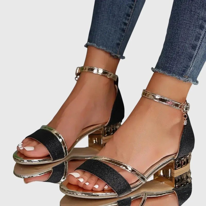 Women's Leather Heeled Sandals | Comfortable Orthopedic Summer Footwear - Velshara store