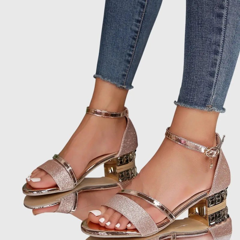 Women's Leather Heeled Sandals | Comfortable Orthopedic Summer Footwear - Velshara store