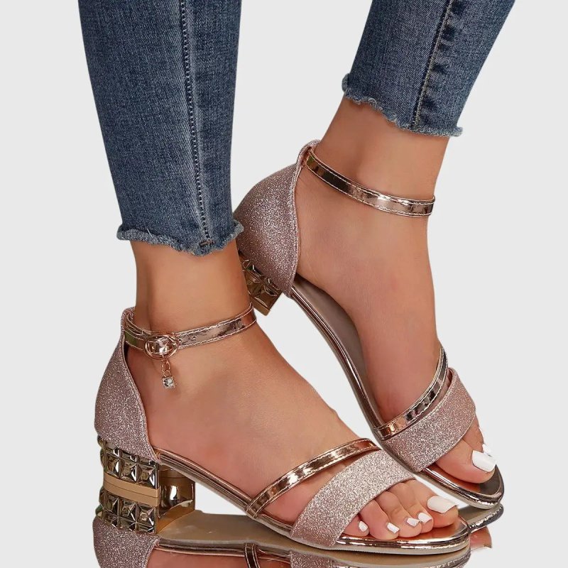 Women's Leather Heeled Sandals | Comfortable Orthopedic Summer Footwear - Velshara store