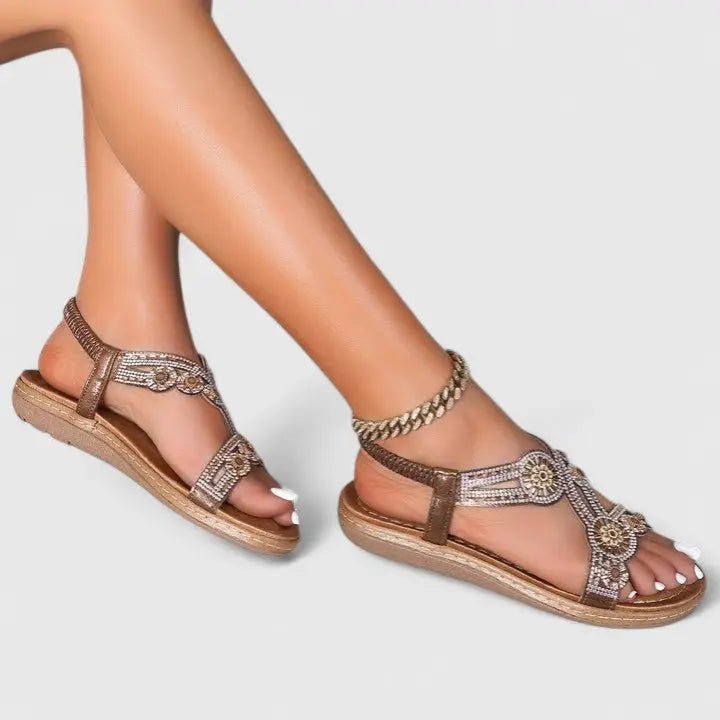 Women's Leather Sandals | Comfortable Open - Toe Summer Footwear - Velshara store