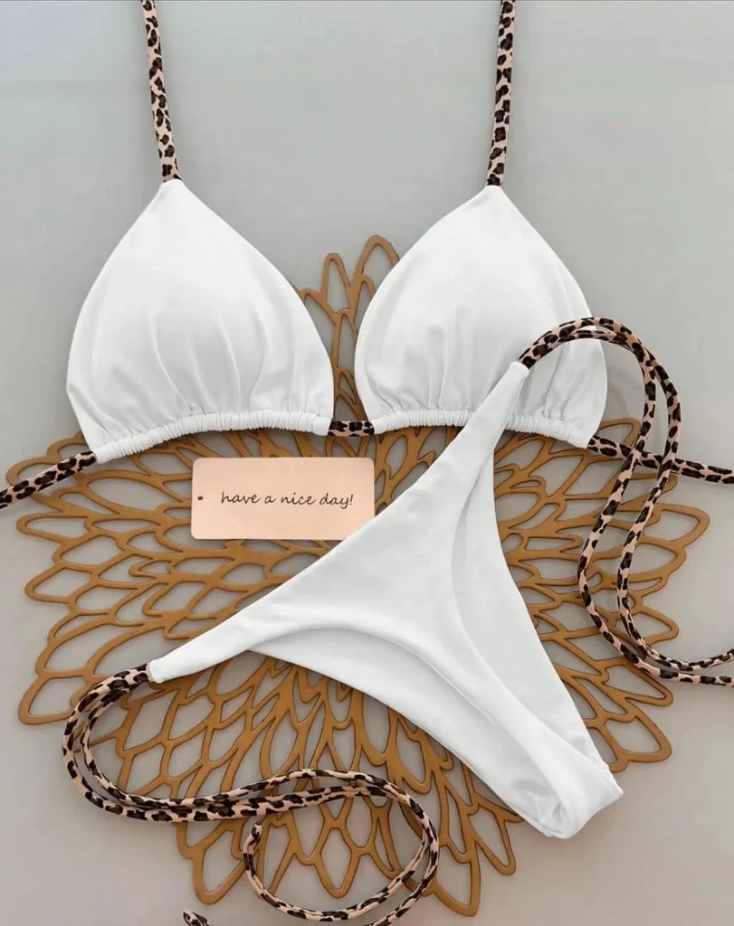 Women’s Leopard Print Bikini Set – Beach Vacation Swimwear - Velshara store