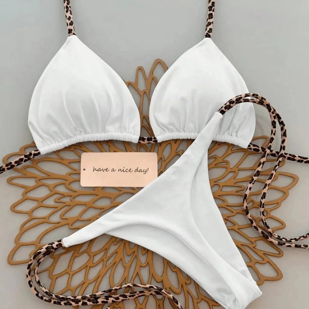 Women’s Leopard Print Bikini Set – Beach Vacation Swimwear - Velshara store