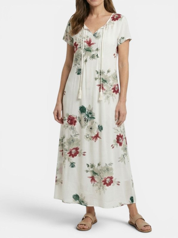 Women's Light Airy Fabric Maxi Dress | Flattering Bohemian Summer Dress - Velshara store