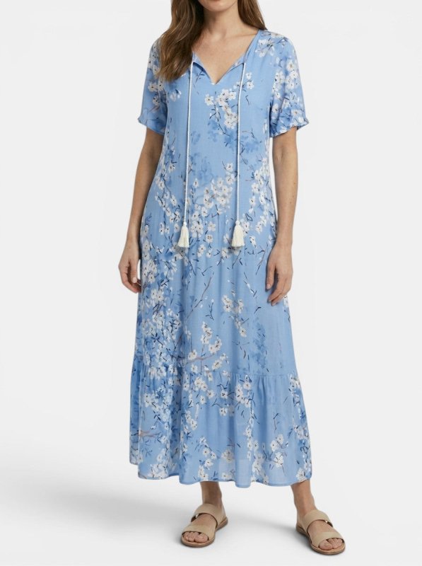Women's Light Airy Fabric Maxi Dress | Flattering Bohemian Summer Dress - Velshara store