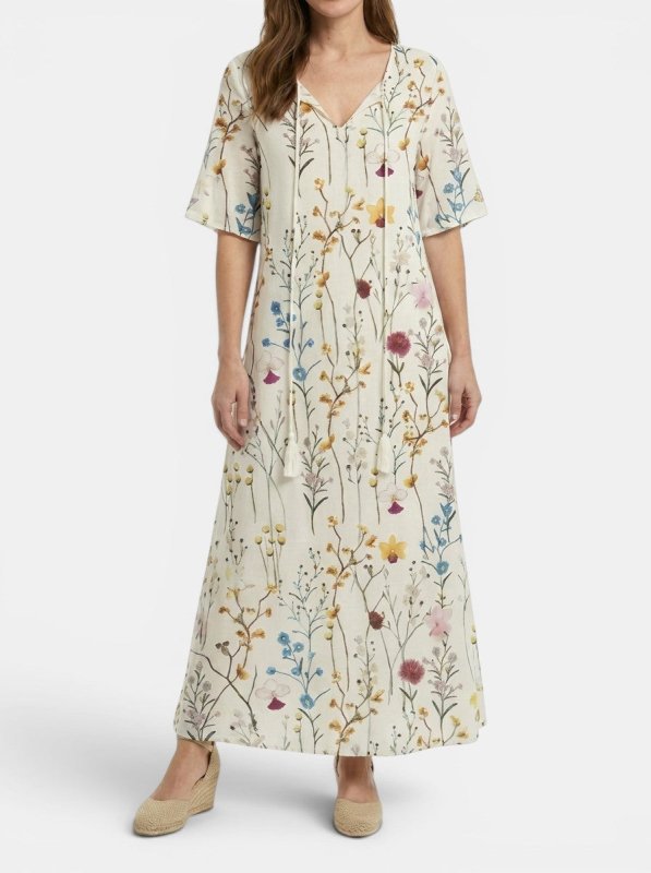 Women's Light Airy Fabric Maxi Dress | Flattering Bohemian Summer Dress - Velshara store