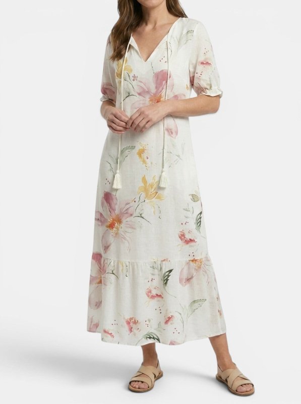 Women's Light Airy Fabric Maxi Dress | Flattering Bohemian Summer Dress - Velshara store