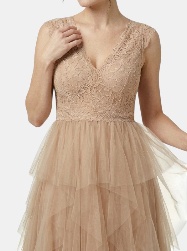 Women's Lightweight Chiffon Mini Cocktail Dress | Elegant Ruffled Party Dress - Velshara store