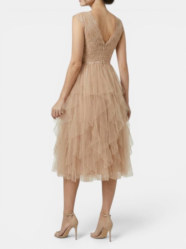 Women's Lightweight Chiffon Mini Cocktail Dress | Elegant Ruffled Party Dress - Velshara store