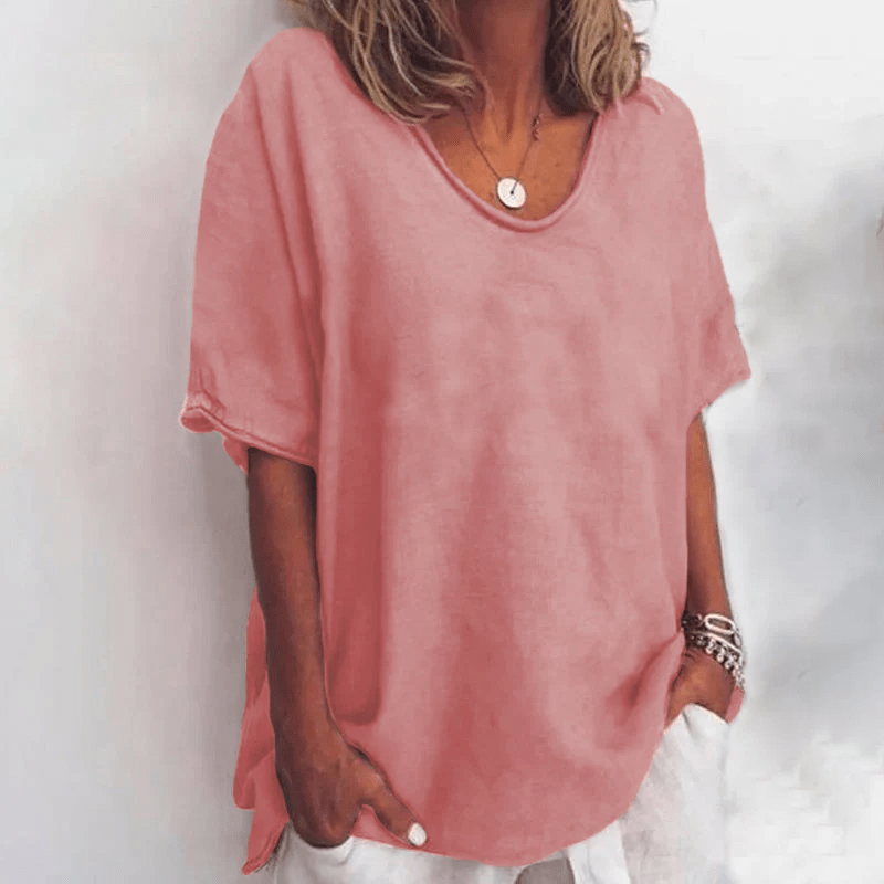 Women's Lightweight Cotton Blouse | Flowy Relaxed Fit Summer Top - Velshara store