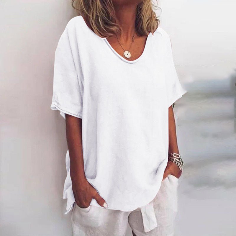 Women's Lightweight Cotton Blouse | Flowy Relaxed Fit Summer Top - Velshara store