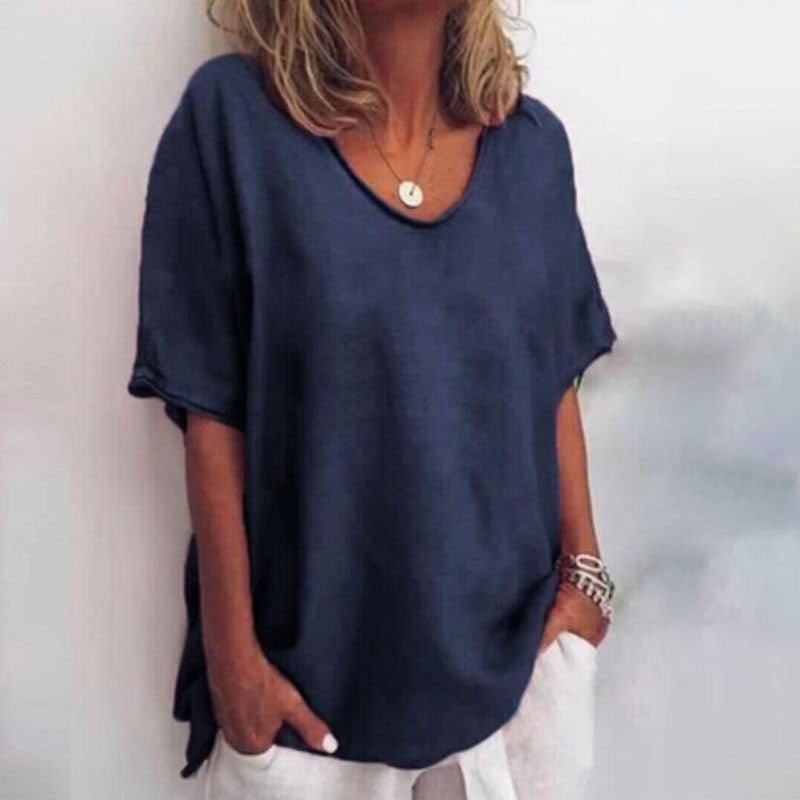 Women's Lightweight Cotton Blouse | Flowy Relaxed Fit Summer Top - Velshara store