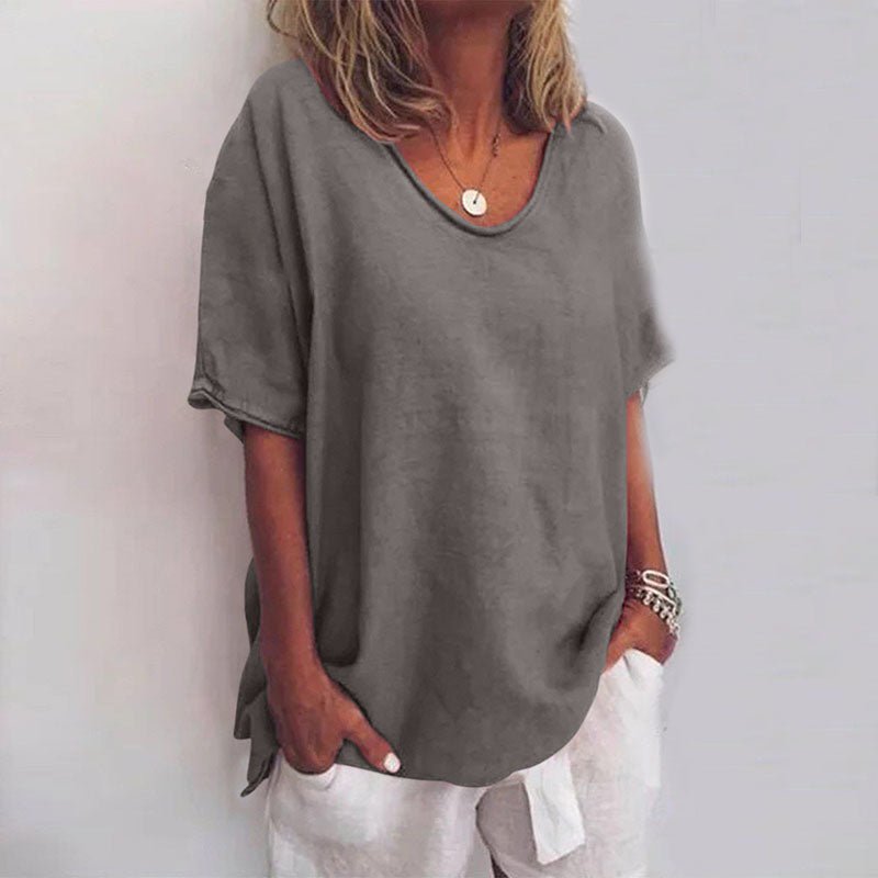 Women's Lightweight Cotton Blouse | Flowy Relaxed Fit Summer Top - Velshara store