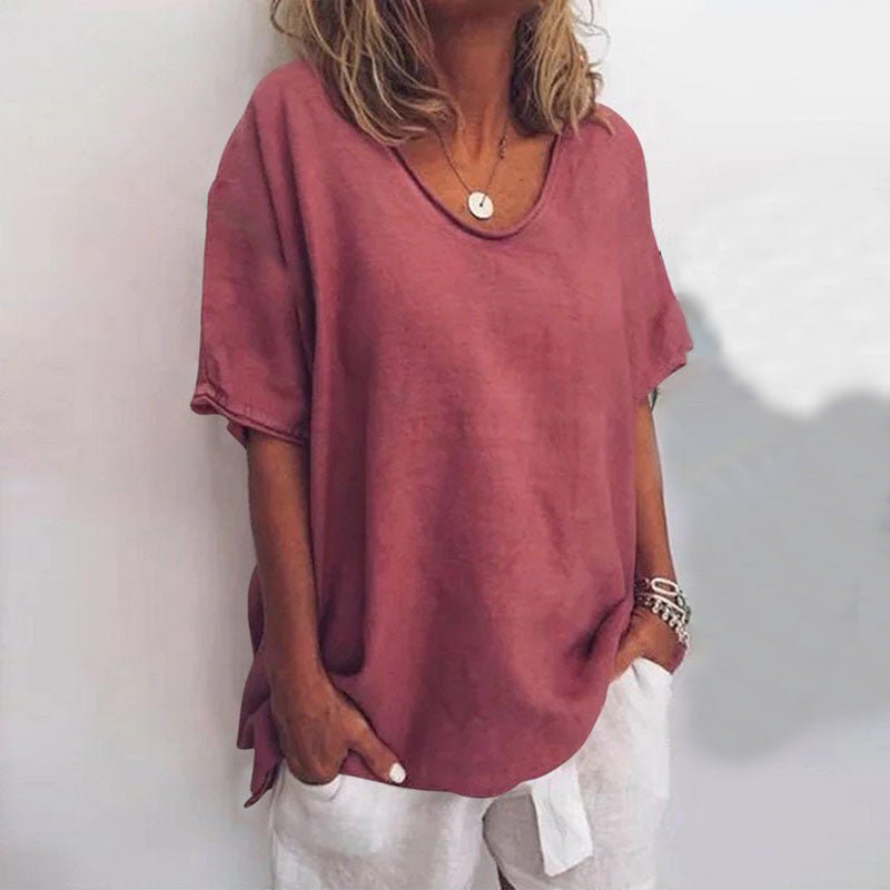 Women's Lightweight Cotton Blouse | Flowy Relaxed Fit Summer Top - Velshara store