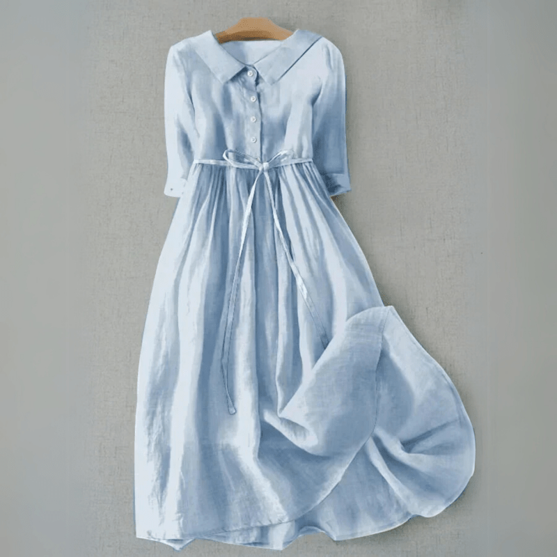 Women's Lightweight Cotton Summer Dress | Relaxed Fit Minimalist Maxi Style - Velshara store