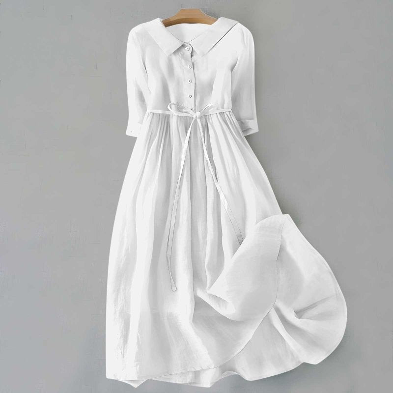 Women's Lightweight Cotton Summer Dress | Relaxed Fit Minimalist Maxi Style - Velshara store