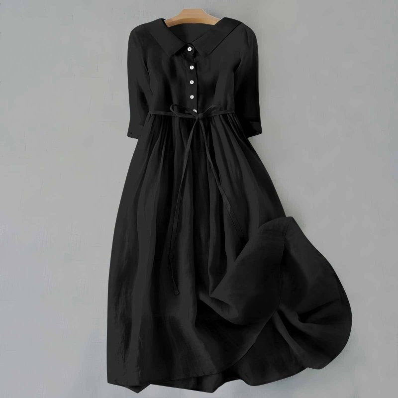 Women's Lightweight Cotton Summer Dress | Relaxed Fit Minimalist Maxi Style - Velshara store