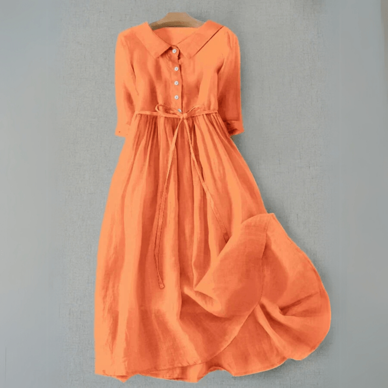Women's Lightweight Cotton Summer Dress | Relaxed Fit Minimalist Maxi Style - Velshara store