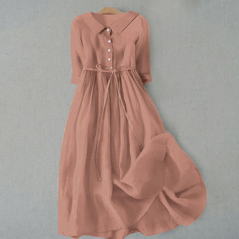 Women's Lightweight Cotton Summer Dress | Relaxed Fit Minimalist Maxi Style - Velshara store