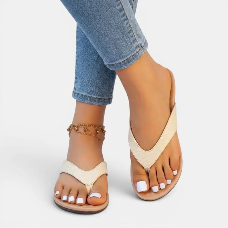 Women's Lightweight Fabric Mules | Comfortable Summer Toe Separator Sandals - Velshara store