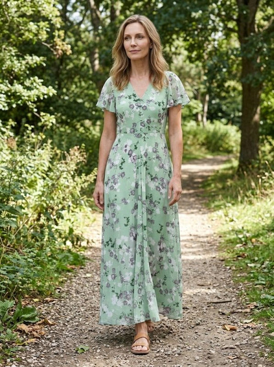 Women's Lightweight Floral Maxi Dress | Elegant Flowing Summer Style - Velshara store